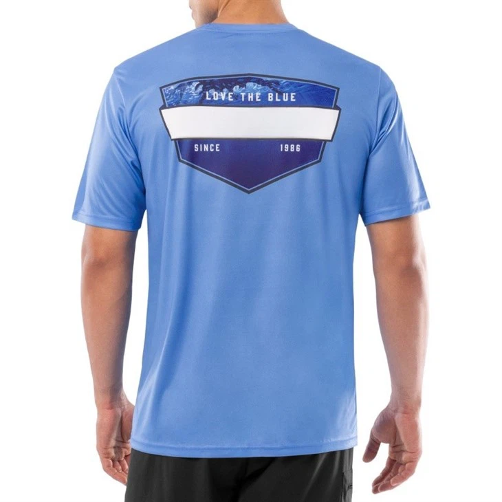 Custom Logo Outdoor Camping Upf 50 Breathable Cooling Short Sleeve Fishing Shirt